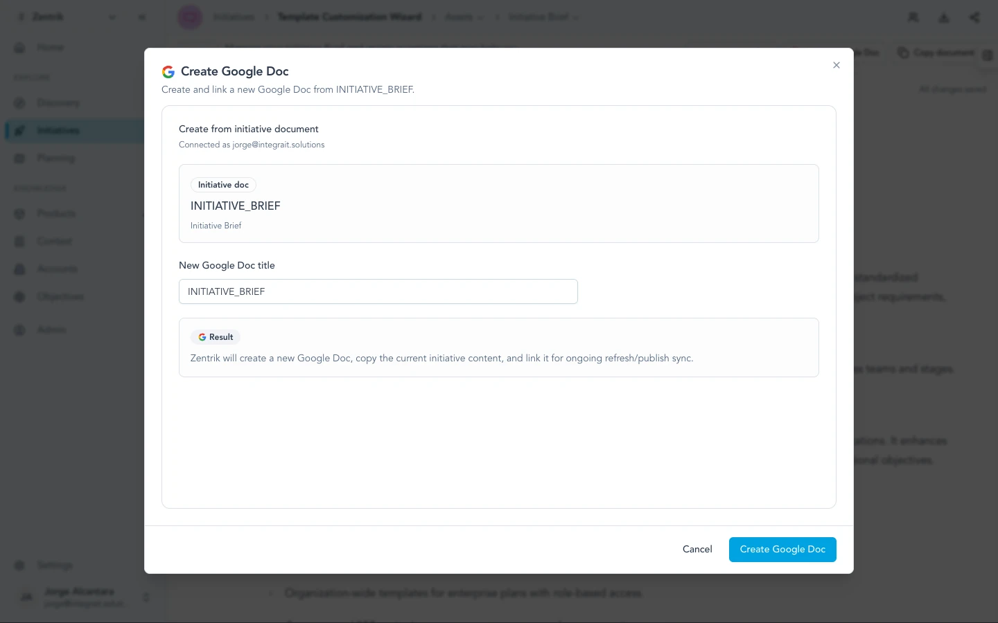 Generate Initiative Documents for Any Audience